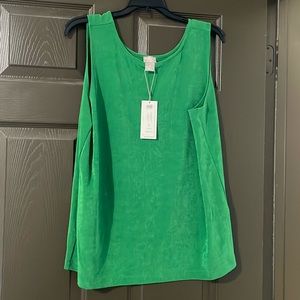 Super cute dressy green sleeveless top!